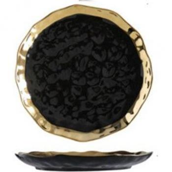 Nordic Style Gold Plated Ceramic Plates