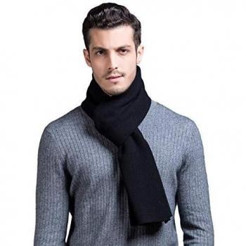 RIONA Knitted Merino Wool Men’s Blanket Scarf