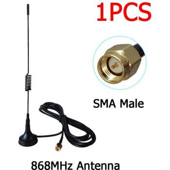 Antena de 4.5 dBi para GSM 868 MHz y 915 MHz, conector SMA macho, ventosa y cable de 3 metros para Helium Bobcat Miner 300