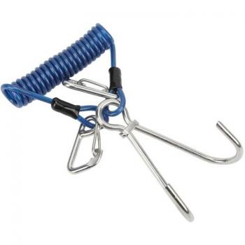 Compact Spring Coiled Diving Hook for Flashlights