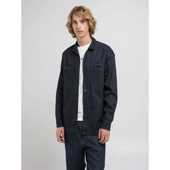 Replay 4145R Dark Navy Long Sleeve Shirt for Men, Small
