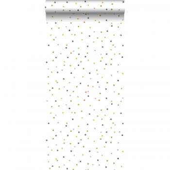 Papier Peint à Motif Chic Or et Gris