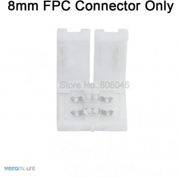 Conector LED 2 pines sin soldadura 8mm L T ángulo recto 3528 2835 5 piezas