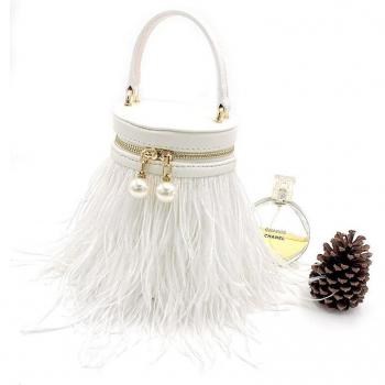 Bolso de mano estilo vintage de avestruz S3188
