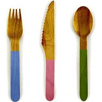 Mix Legno Pastello 18 Posate 16cm