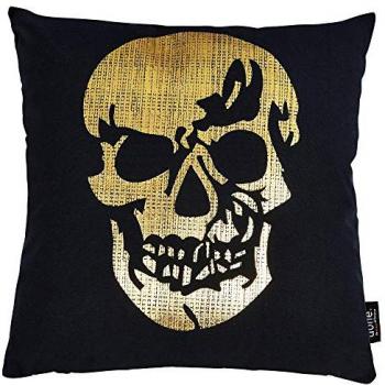 Dekokissen »Stone Skull«, Totenkopf-Applikation, 1 Stück mit Füllung