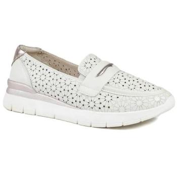 Pavers Women’s Cream Slip-On Arch Shoes – Size 5 Leather