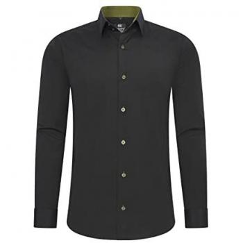 Herren Langarmhemd RUSTY NEAL in Schwarz und Grau