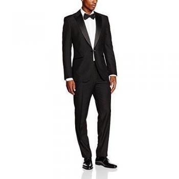 Maleko Devin, traje de hombre, negro, talla 50