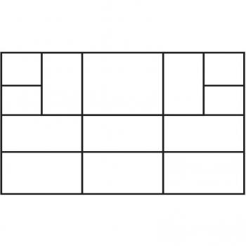 Toronto 3 Door Sideboard with Open Shelving (Includes Plexi Lighting)