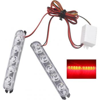 Kit 2 Unidades Lámparas LED Estroboscópicas para Freno Trasero Coche Camión Moto