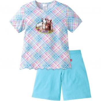 Schiesser Mädchen Schlafanzug Nici Md, kurz, Größe 104, Mehrfarbig