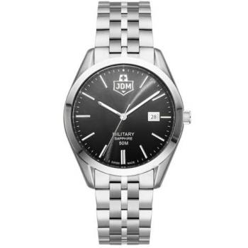 Montre Homme Interlaken JDM‑MILITARY WG023‑03 – Bracelet en Acier Argenteux