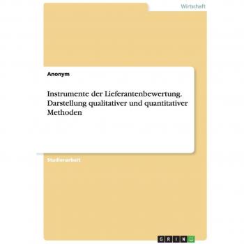 Instrumente der Lieferantenbewertung. Darstellung qualitativer und quantitativer Methoden