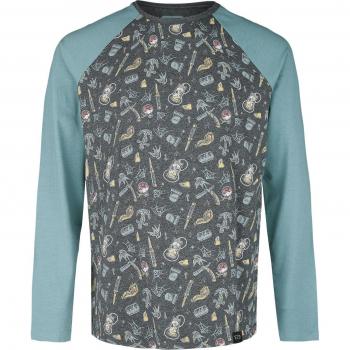 EMP's Blue Old School Raglan Long-Sleeved Shirt for Men