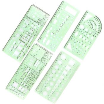 XRHYY 5PCS Expanded House Plan Measuring Templates