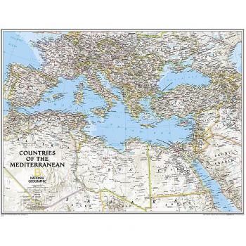 Mediterranean Region Classic, Tubed : Wall Maps