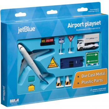 Daron JetBlue Airport Miniatures, 11 Parts