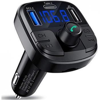 Bluetooth‑FM Clydek per Autoradio con Caricamento Rapido USB-C e Scheda TF