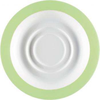 PULSIVA Piattino tondo bianco/verde