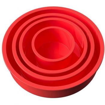 Intirilife Runde Silikon Kuchenformen (4er Set)