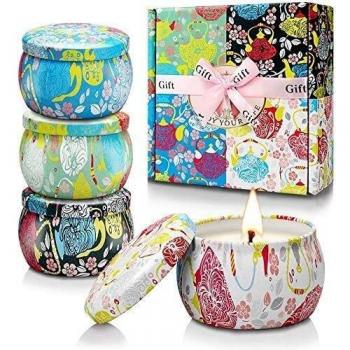 Candele Yinuo Profumate – Regalo Mamma, 25-30 Ore, 4x4.4oz