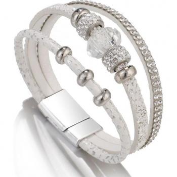 Women’s Multilayer Crystal Leather Bracelet