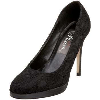 Pleaser 8167 Damen Komfort Plateau-Heels, Schwarz
