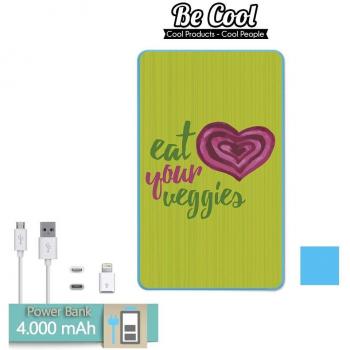 Becool Portable Charger 4000 mAh – Azul + Accesorios Gratuitos