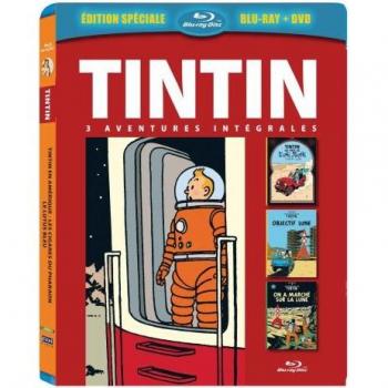 3 Aventures-Vol. 5 : Objectif a marché sur la Lune + Tintin au Pays de l\'or Noir [Combo Blu-Ray + DVD]