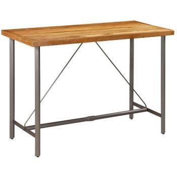 Table de bar en teck massif 150 x 70 x 106 cm