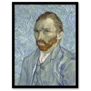 Artist 1889 Van Gogh A4 Self Portrait – Retro Blue Frame