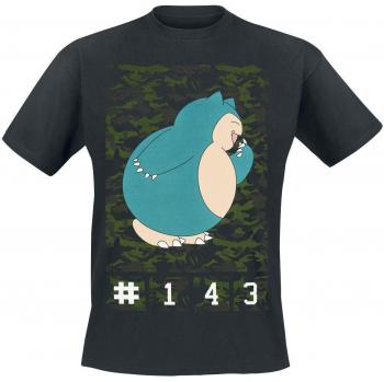 Camiseta Pokémon Snorlax Camo Negra Talla L