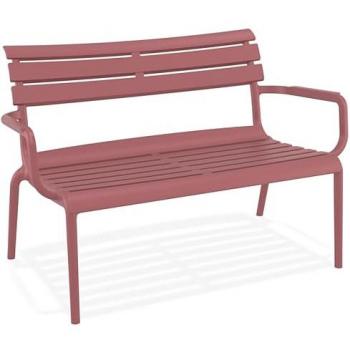 Banc de jardin AROMA XL rouge