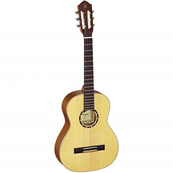 Ortega Guitars R121 Family Series Spruce Top 3/4 Size Acoustic Guitar, Natural