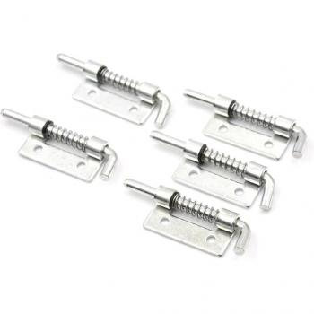 5pcs Silver Tone Spring Loaded Barrel Bolt Latch 5.3 X 1.7cm