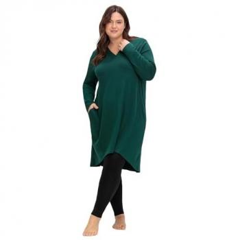 Sheego Sweatkleid »Relax-Kleid in A-Linie und Vokuhila-Schnitt«