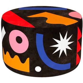 Pouf Oggian Paesaggio Multicolore M