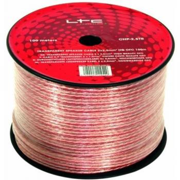 Câble de haut-parleur Ibiza CHP2.5TR Noir 100 mètres