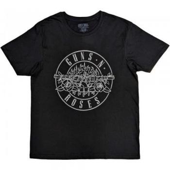 Guns N Roses Unisex Classic Bullet Tee XXL White/Black