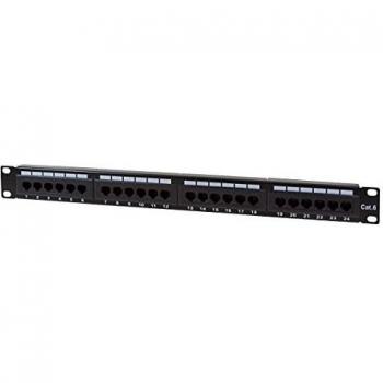CAT 6 19-Zoll (48,3 cm) Patch Panel, 24 Port, (1 HE)