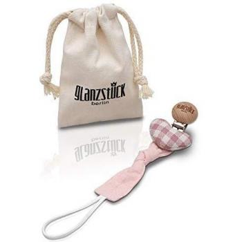 Glanzstück Berlin® Kids Collection: Nuckelkette aus Baumwoll-Musselin für Jungs & Mädchen, Holz-Clip