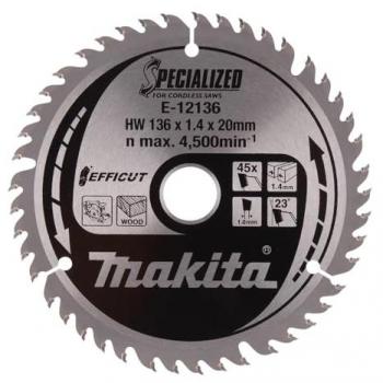 Specialised Makita 45T 20mm Saw Blade for Wood Cutting