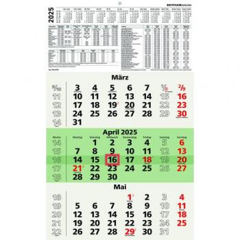Sustainable 3-Month Calendar 2025
