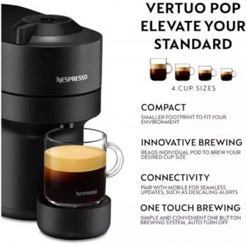 Nespresso Vertuo Pop By Magimix Coffee Machine Liquorice Black