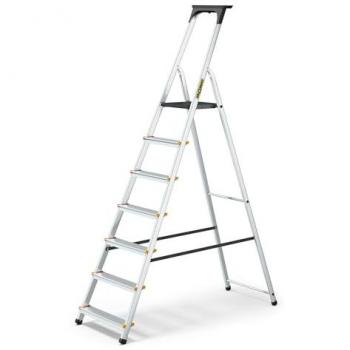 Escabeau 7 marches aluminium léger pliable HOSTROM DURA 150kg