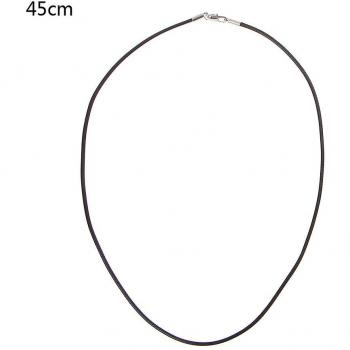 Collier cordon ciré 45/50 cm noir