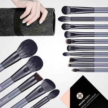 EIGSHOW Handmade 15-Piece Makeup Brush Set for Professionals & Beginners (Includes 7 Eyeshadow Variants)