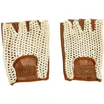 Men's Driving Gloves OMP Tazio Brown (Size: L) NEW