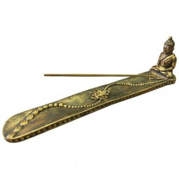 LAROOM 10916 – Gold Buddha Porta‑Inciensos (Antique)